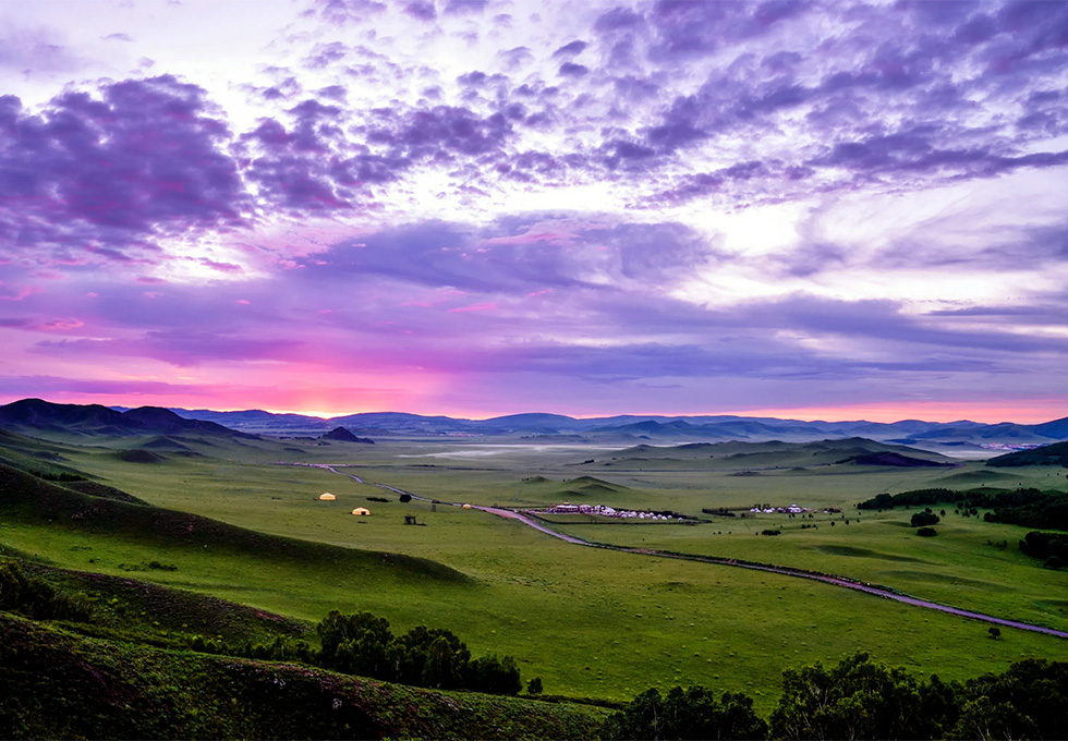 Sunrise on Grassland