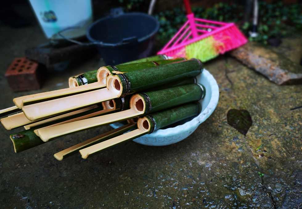 Bamboo Rice Making