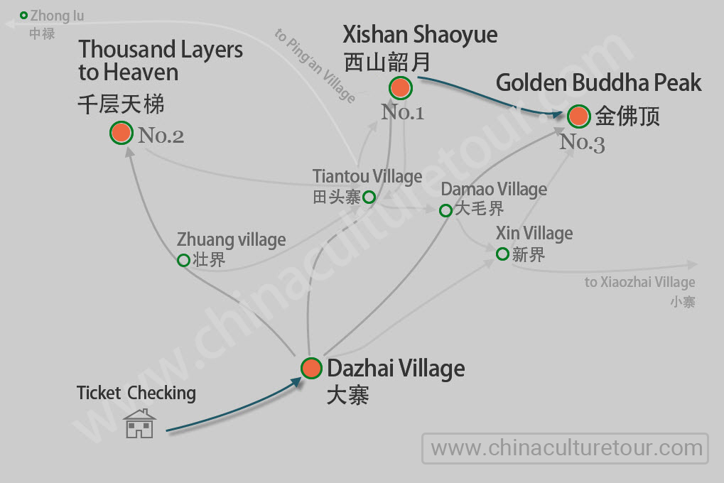 Jinkeng Terraces Map