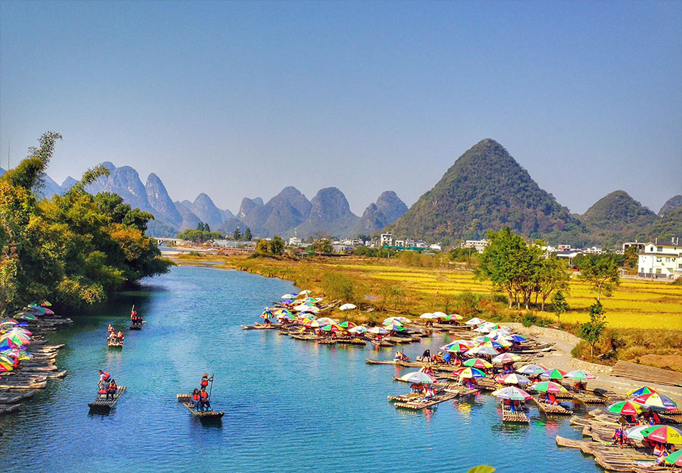 Biking along Yulong River