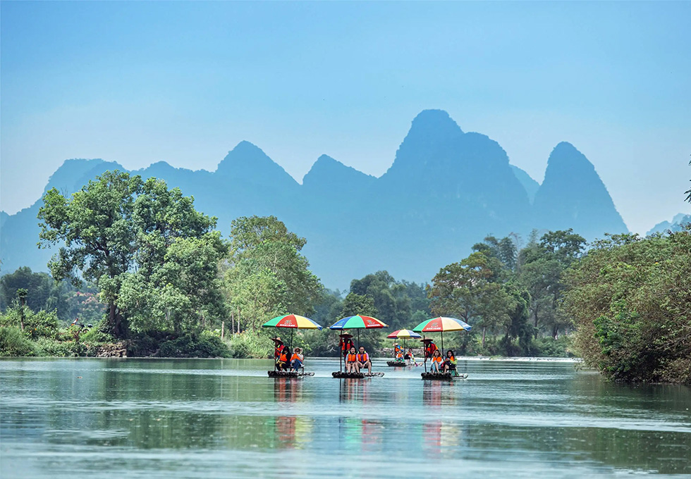 Biking along Yulong River