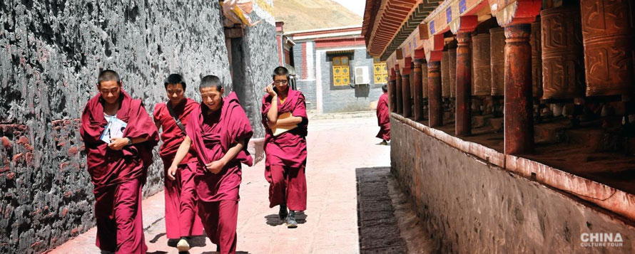 Students in Sakya Monastery