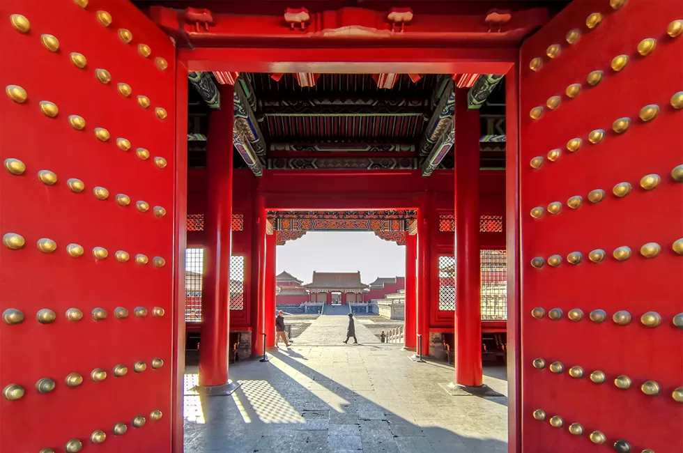 Forbidden city palace interior, beijing, china